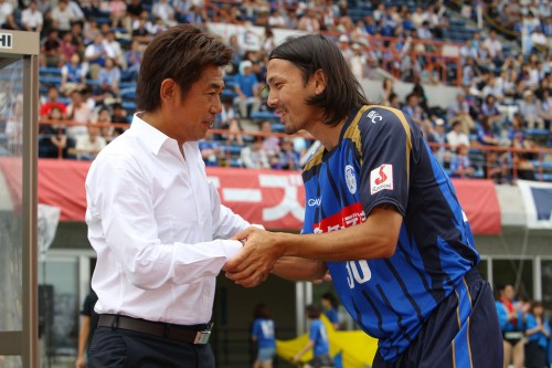 三浦監督と鈴木隆行