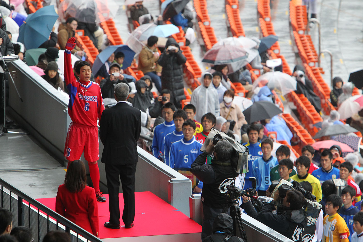 第91回全国高校サッカー選手権開会式