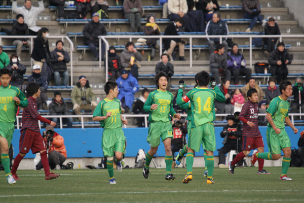 2013.1.5 第91回全国高校サッカー選手権準々決勝　帝京長岡（新潟） 1-2 京都橘（京都）