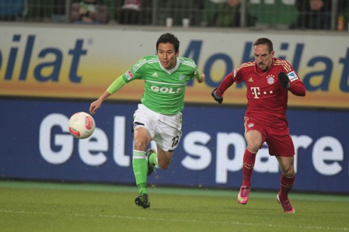 2013.2.15 ブンデスリーガ第22節 ヴォルフスブルク 0－2 バイエルン