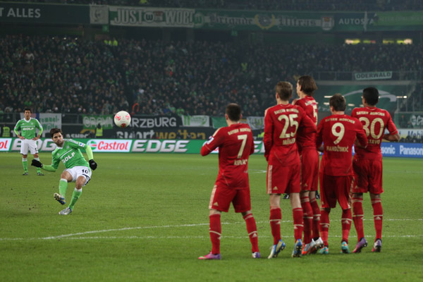 2013.2.15 ブンデスリーガ第22節 ヴォルフスブルク 0－2 バイエルン