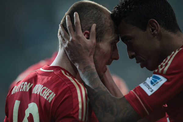 2013.2.15 ブンデスリーガ第22節 ヴォルフスブルク 0－2 バイエルン