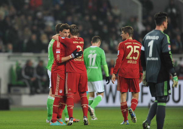 2013.2.15 ブンデスリーガ第22節 ヴォルフスブルク 0－2 バイエルン