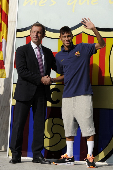 Neymar Is Unveiled At Camp Nou As New Barcelona Signing