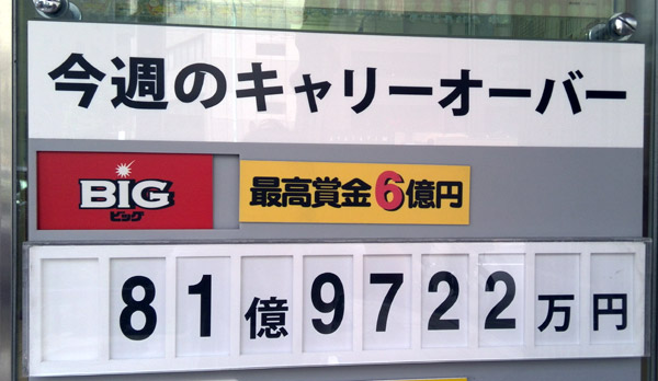 1等6億円くじ Big がアツい キャリーオーバーが驚愕の約81億円 サッカーキング