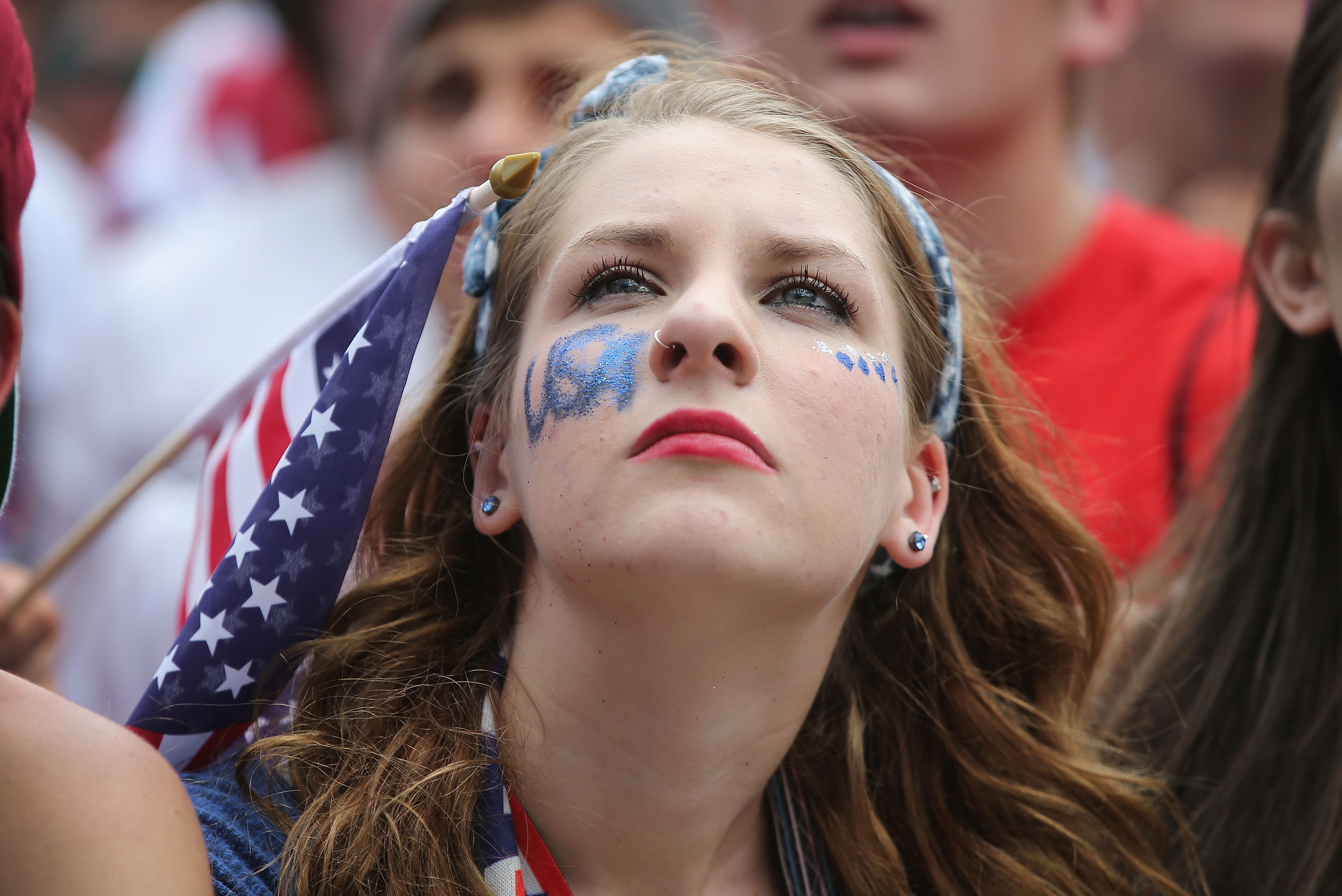Soccer Fans Gather To Watch US Team's Knockout Stage Match Against Belgium