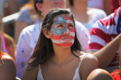 Soccer Fans Gather To Watch US Team's Knockout Stage Match Against Belgium