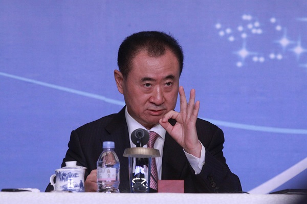 Wang Jianlin Attends Press Conference For The Opening Of A Wanda Movie Park