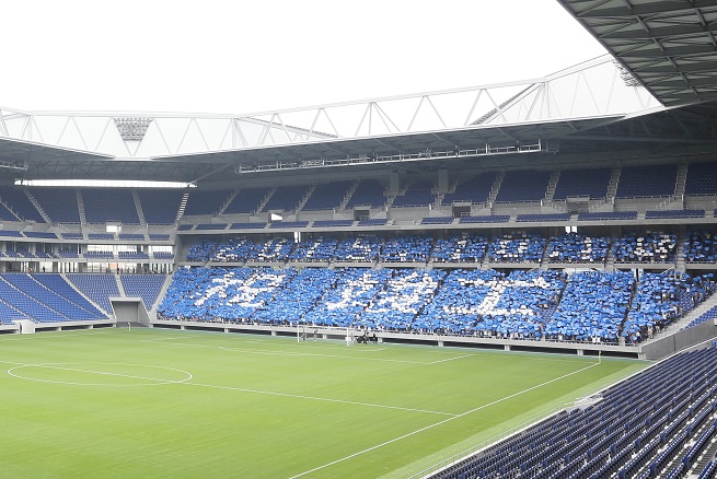 ガンバ大阪の新スタジアムがお披露目 サポーター 待ち焦がれた瞬間 サッカーキング