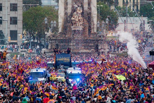 FC Barcelona La Liga Trophy Celebration Parade