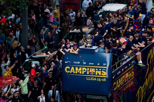 FC Barcelona La Liga Trophy Celebration Parade