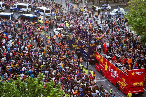 FC Barcelona La Liga Trophy Celebration Parade