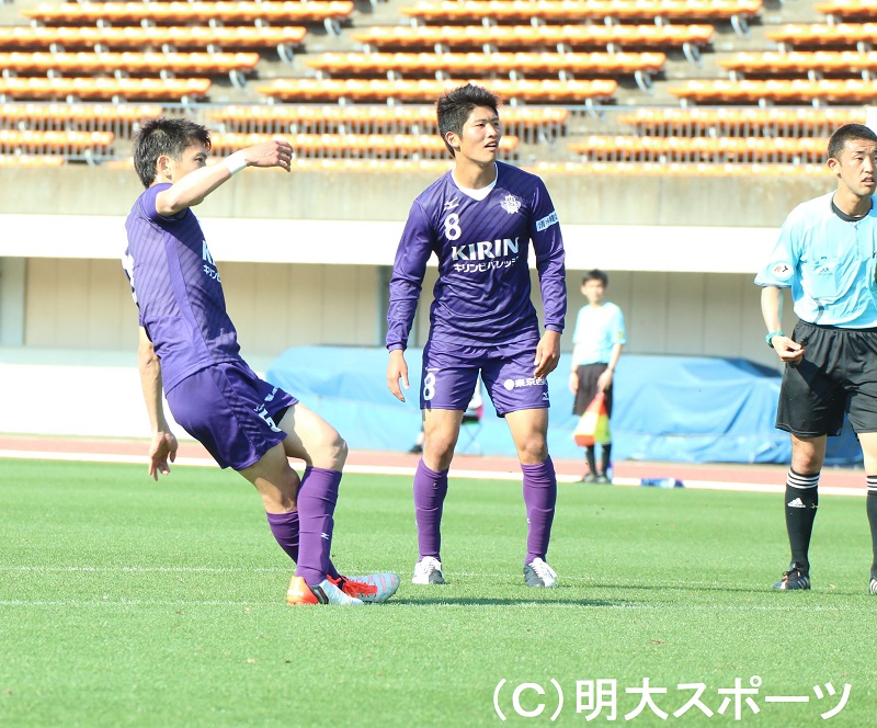 明治大、河面旺成が2戦連続FK弾…終盤に追いつき、桐蔭横浜大と価値あるドロー