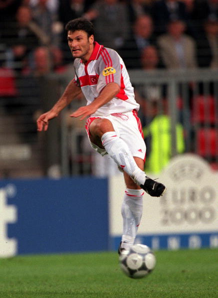 Football. European Championships (EURO 2000). Philips Stadium, Eindhoven, Holland. Sweden 0 v Turkey 0. 15th June, 2000. Turkey's Ozalan Alpay.