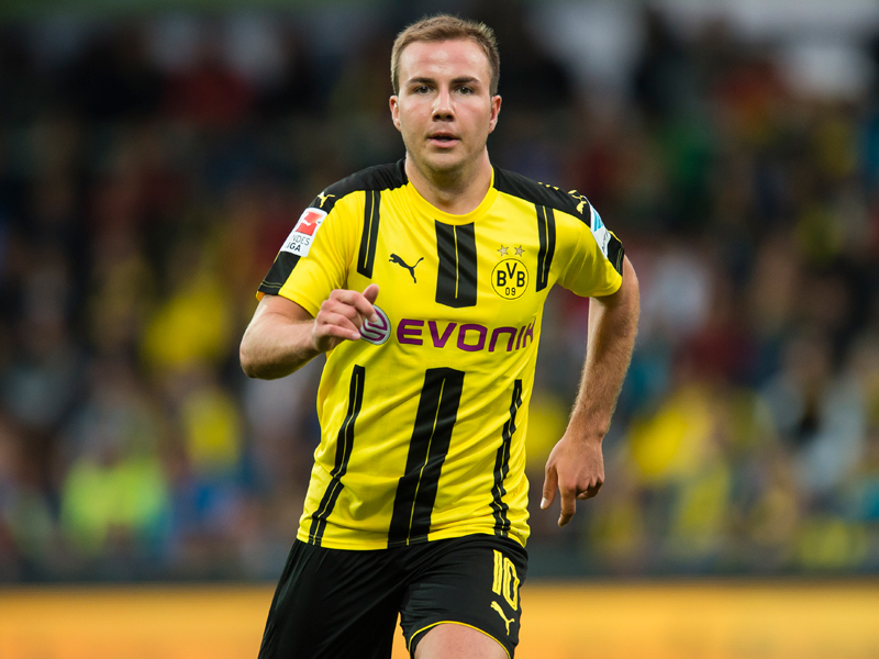 ドルトムントでの“復帰戦”に臨んだゲッツェ　[写真]＝Borussia Dortmund/Getty Images