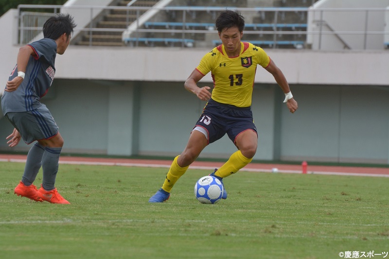 慶應大、松木駿之介が2試合連続ゴールも後期リーグ初白星は持ち越し