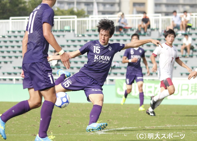 明治大、数的不利でも強さ変わらず早稲田大に完封勝利　丹羽詩温が後期リーグ初得点