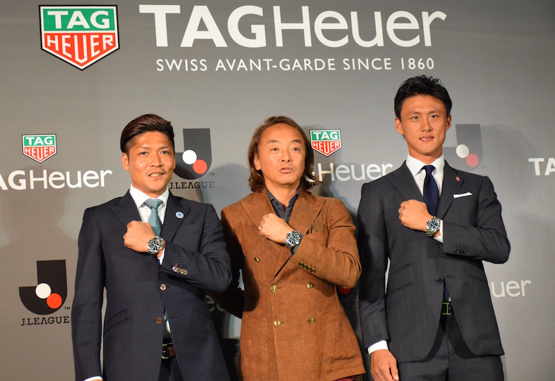 タグ・ホイヤーがJリーグとのパートナー契約締結発表会を実施　ゲストの北澤氏、大久保、李が“時間”を語る