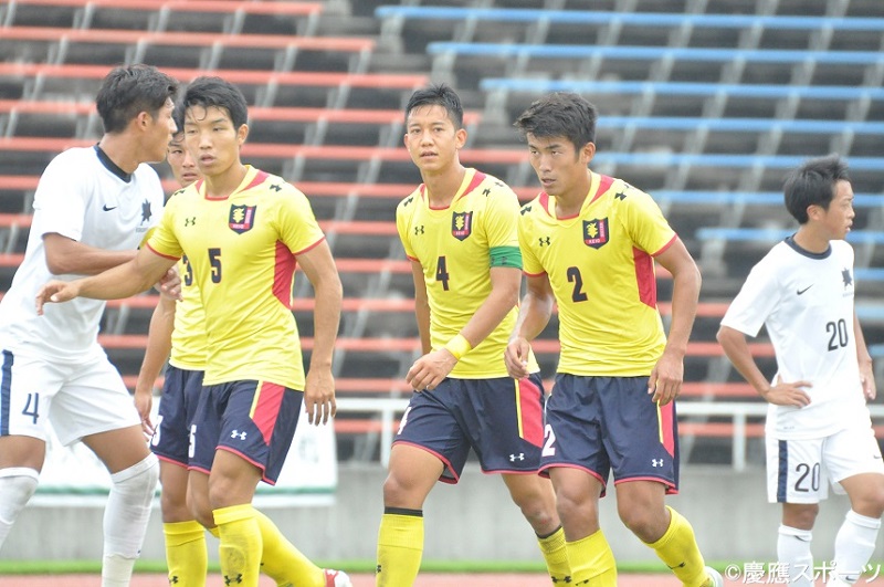 慶應大、山本哲平のPK弾で先制も試合終了間際に追いつかれ無念のドロー