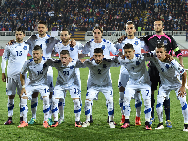 コソボ代表の先発メンバー　[写真]＝UEFA via Getty Images