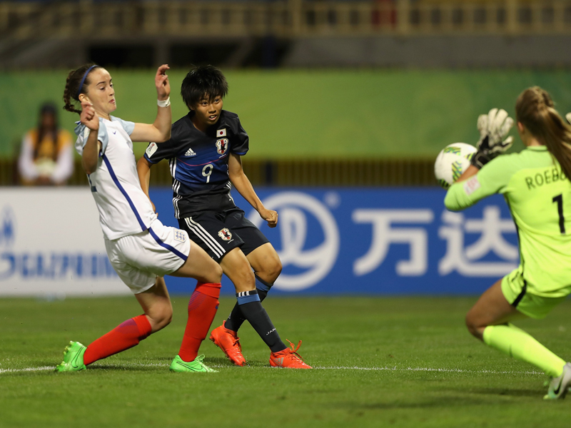 植木理子（9番）が決めたチーム2点目　[写真]＝FIFA via Getty Images