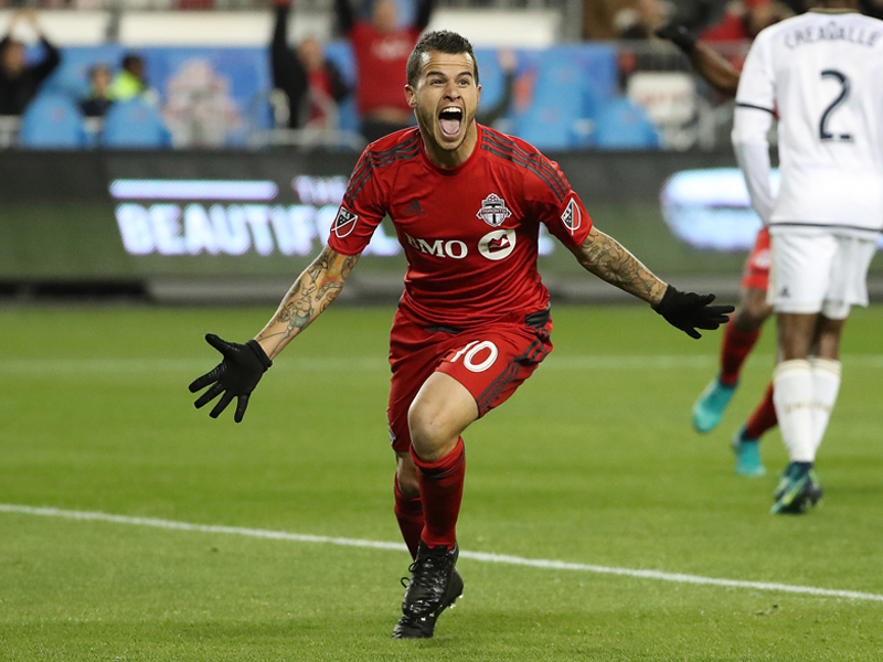 先制ゴールを挙げたトロントFCのジョヴィンコ　[写真]＝Toronto Star via Getty Images