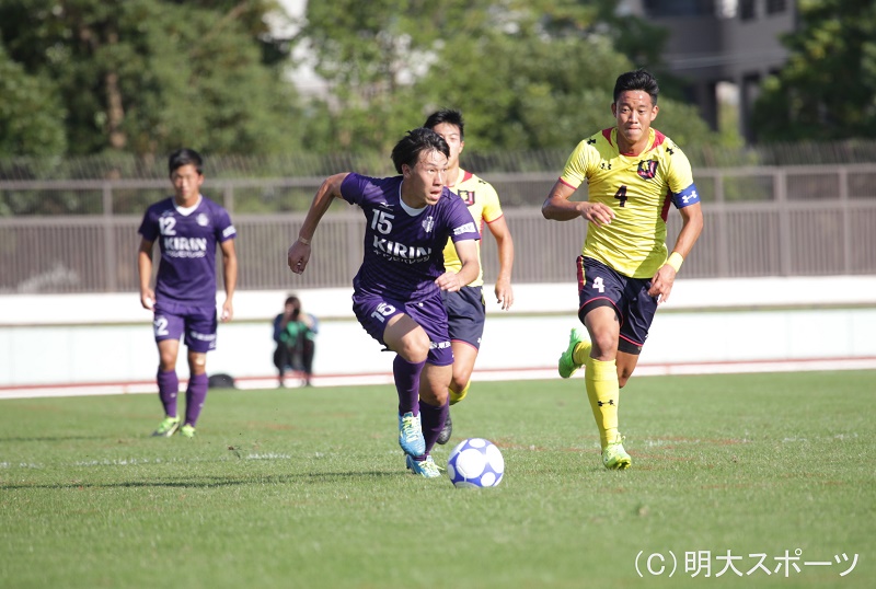 明治大、11連勝で史上最速リーグ優勝達成　土居柊太＆丹羽詩温のゴールで慶應大に逆転勝利