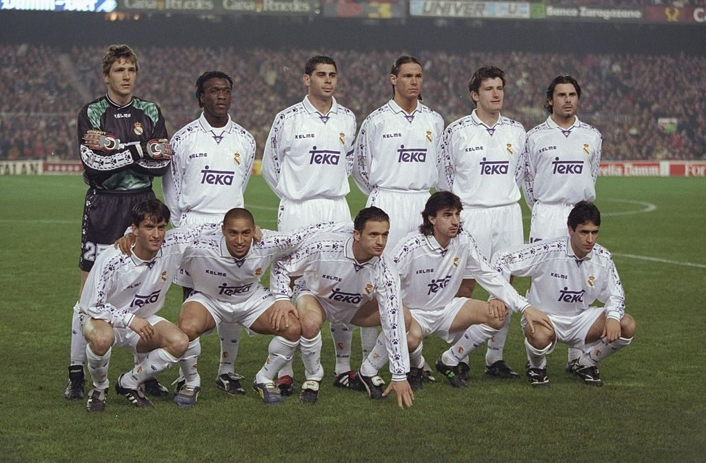 The Real Madrid team line-up
