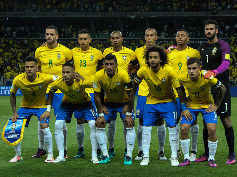 ブラジル代表の先発メンバー　[写真]＝LatinContent/Getty Images