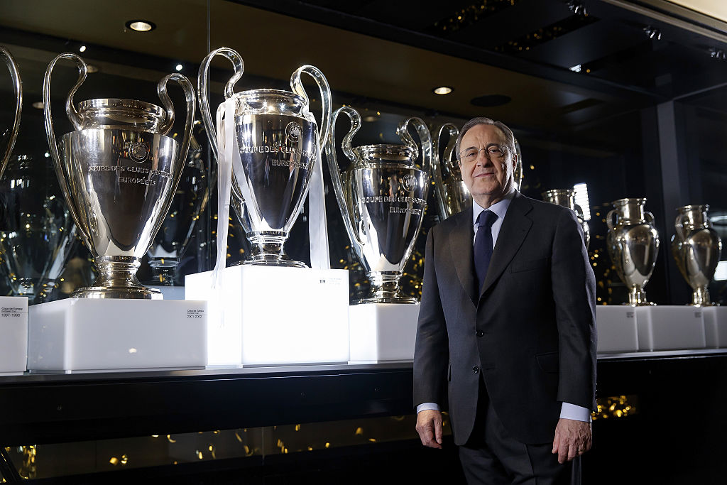 Real Madrid Display Their Champions League Trophies