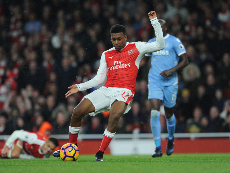 勝利を決定付ける3点目を決めたイウォビ　[写真]＝Arsenal FC via Getty Images
