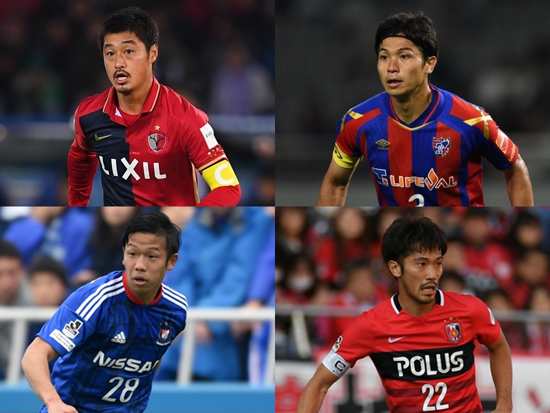 小笠原満男、森重真人、喜田拓也、阿部勇樹
