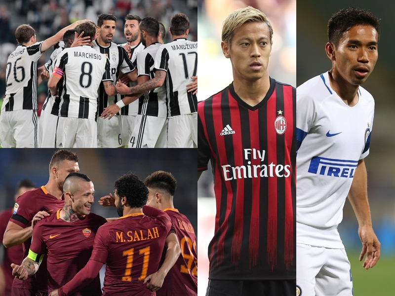 ユヴェントス、ローマ、本田圭佑、長友佑都