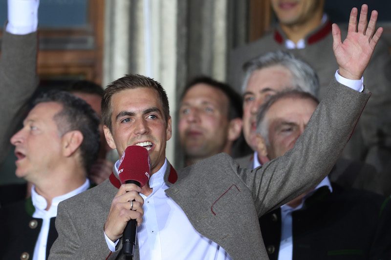 Bayern Muenchen Celebrate German Championship At Town Hall Balcony