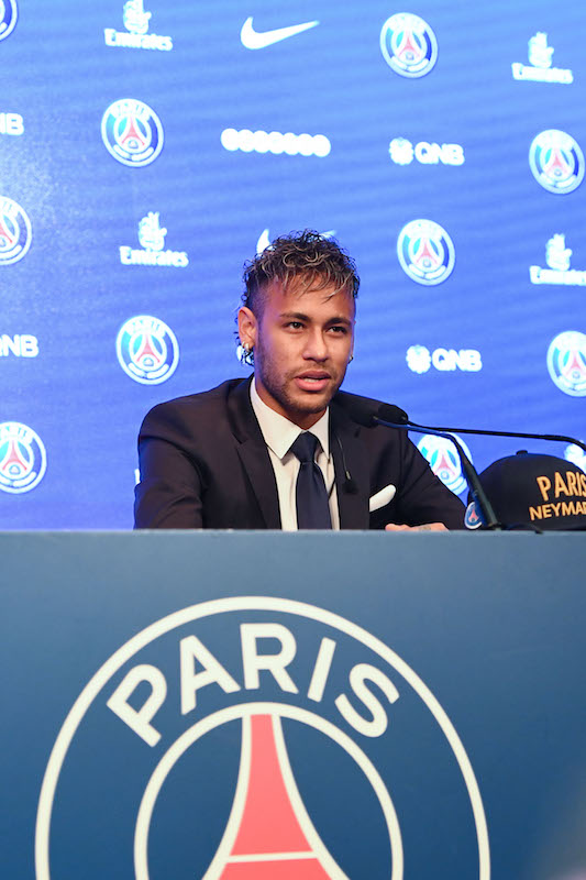 New signing player Neymar - Paris Saint-Germain