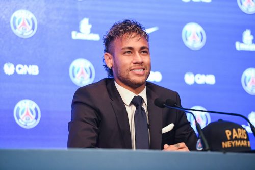 New signing player Neymar - Paris Saint-Germain