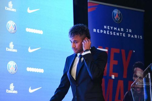 New signing player Neymar - Paris Saint-Germain
