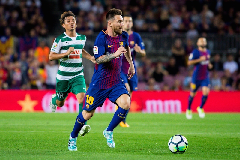 メッシが圧巻4ゴール 乾フル出場のエイバル下し バルサが開幕5連勝 サッカーキング