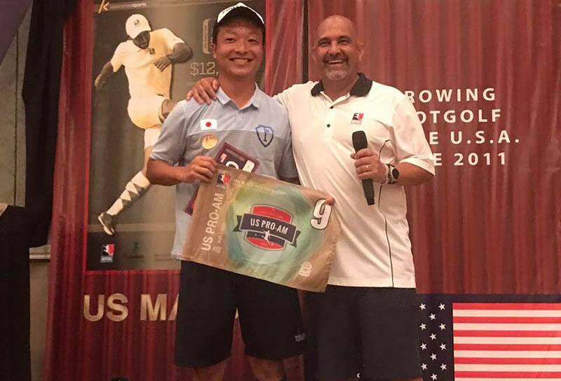 日本人の桑田寛之がフットゴルフメジャー大会でトップ10入り、元アルゼンチン代表アジャラも出場