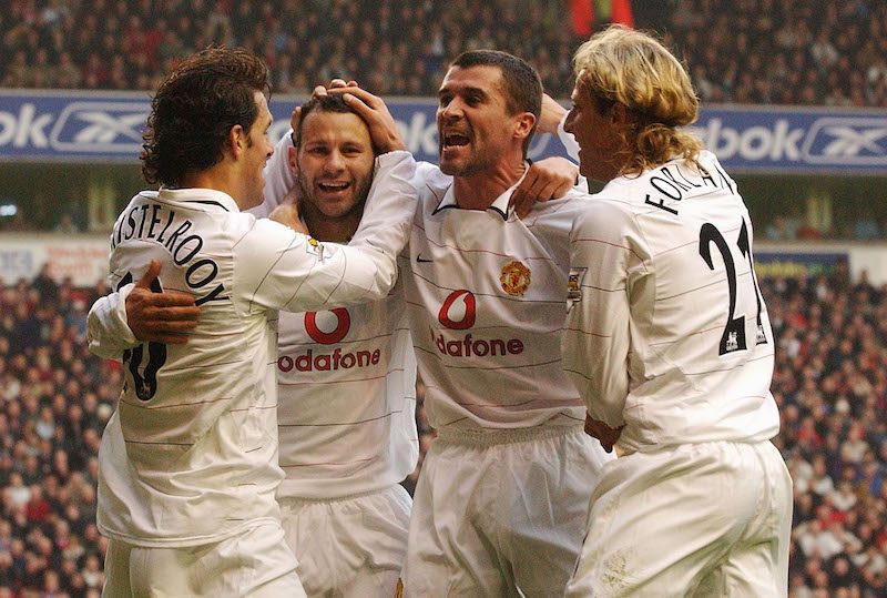 Ryan Giggs, Roy Keane, Diego Forlan and Ruud van Nistelrooy