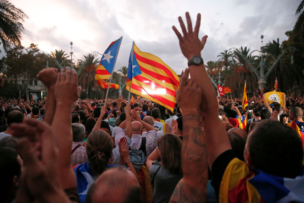 Appearance Puigdemont at the catalan Parliament