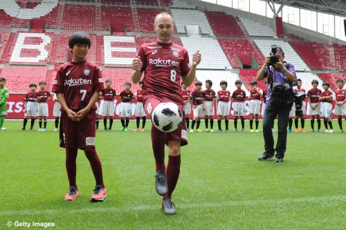 Andres Iniesta Meets Vissel Kobe Supporters