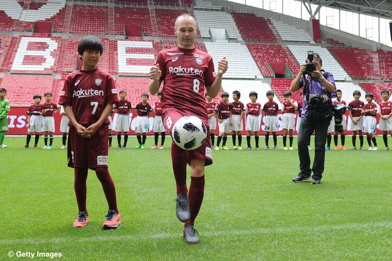 Andres Iniesta Meets Vissel Kobe Supporters