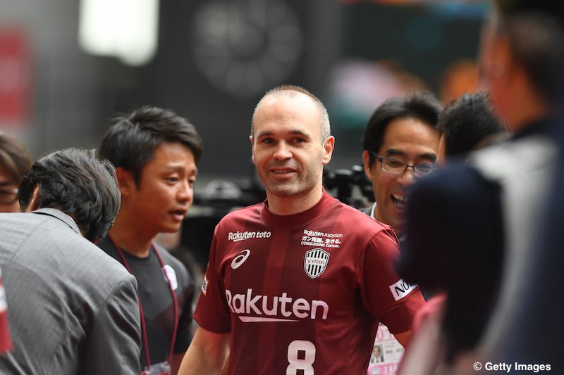 Andres Iniesta Meets Vissel Kobe Supporters
