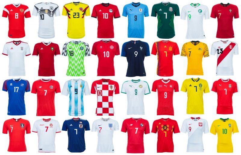 W杯出場国のユニフォームを並べてみた お気に入りの戦闘服はどれ？ | サッカーキング