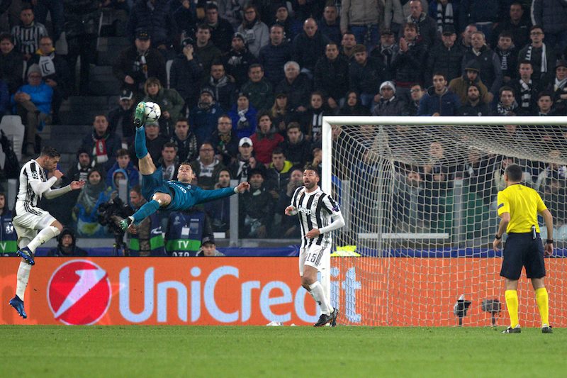 Cristiano Ronaldo  of Real Madrid Cf scoring a  bicycle kick