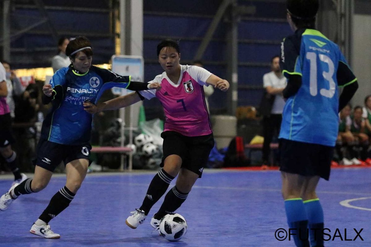 【U－18フットサル女子代表】高い順応性を見せ、後半1ゴールのFP宮本麻衣「スピードがサッカーと全然違います」