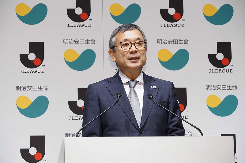 村井チェアマン、明治安田生命とのパートナー契約延長に「“運命共同体”として共に手を携えていきたい」