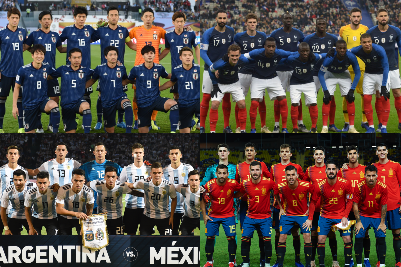 日本、フランス、アルゼンチン、スペイン