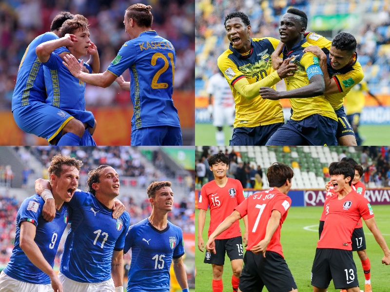 韓国が36年ぶりの快挙！…日本と同組のイタリア＆エクアドルが4強入り／U20W杯